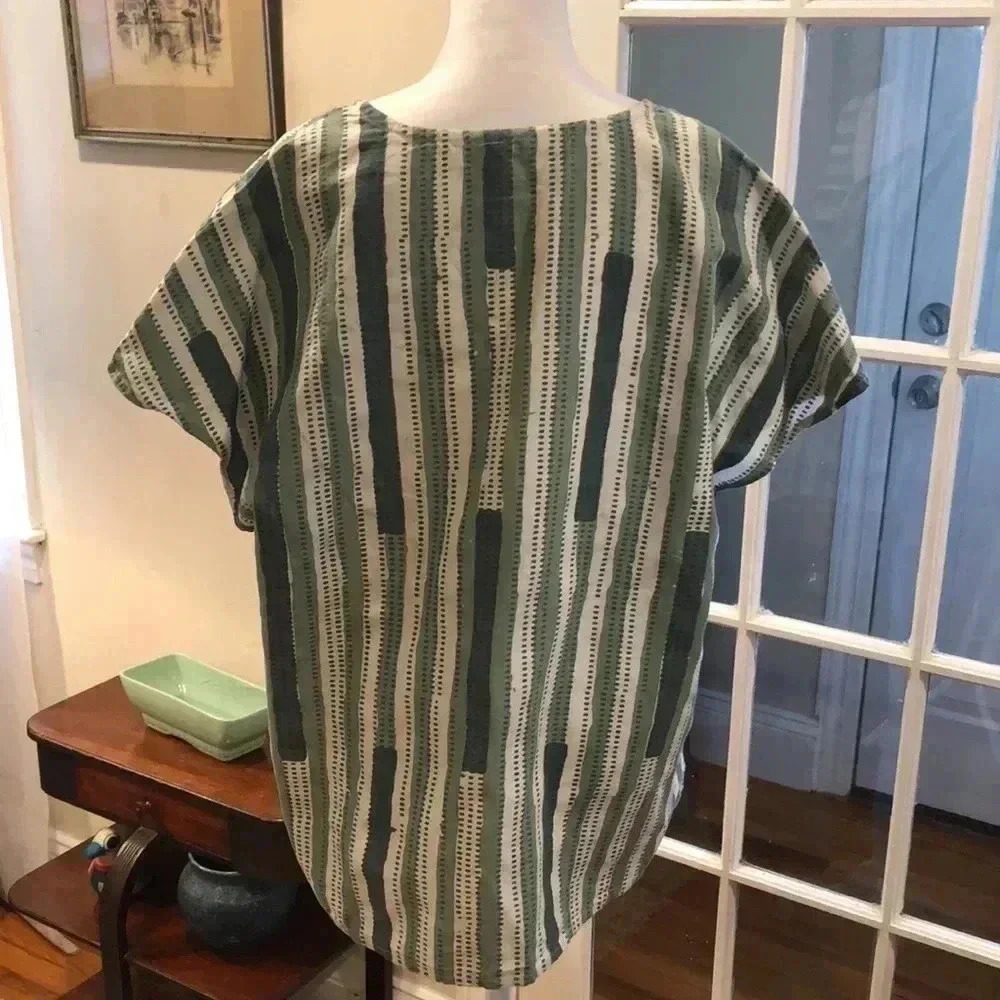 Marketplace cotton/linen top. - Picture 5 of 7
